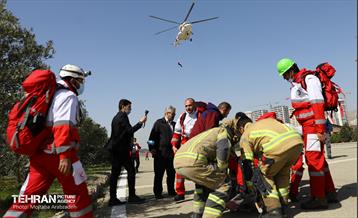 حضور شهردار در تمرین مشترک امداد هوایی تهران 13