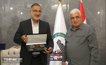 دیدار علیرضا زاکانی با رئیس حشد شعبی عراق