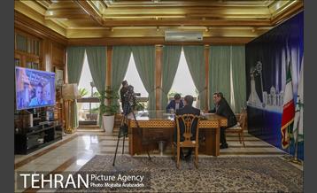 ویدئوکنفرانس شهردار تهران با شهرداران آتن و بوسنی 1