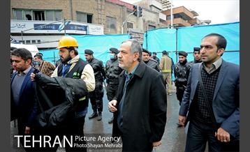 حضور مسوولان در حادثه پلاسکو 9