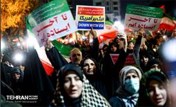 مراسم سوگواری هفتمین روز شهادت رهبر انقلاب در میدان هفت‌حوض