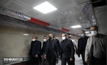 بازدید اعضای کمسیون حمل و نقل شورای اسلامی شهر از ایستگاه مترو شهید رضایی 47