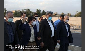 بازدید شهردار تهران از ضلع جنوبی خیابان استاد معین در پادگان جی 18