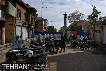 سنگ فرش خیابان پامنار‎ 17