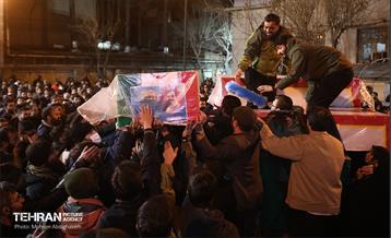 وداع با پیکر مطهر ۵ شهید حمله رژیم صهیونیستی 24