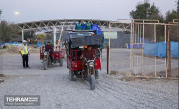 خدمات رسانی شهرداری منطقه 5 در پایانه مرزی مهران 4