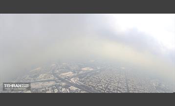 تهران برفی از نمای برج میلاد 1