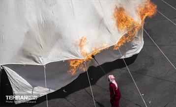 خیمه سوزان ظهر عاشورا در چهارراه گلوبندگ 13