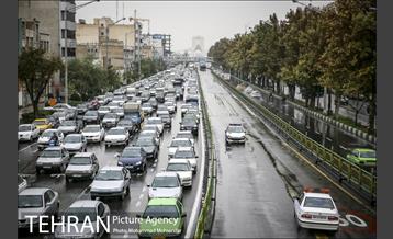 بارش باران پاییزی در تهران 13