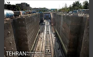 مراسم ورود ماشین حفار به ایستگاه B7 خط 7مترو 1