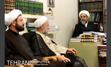 دیدار حجت‌الاسلام صادق‌زاده با تعدادی از مراجع عظام تقلید و علما در شهر مقدس قم 2