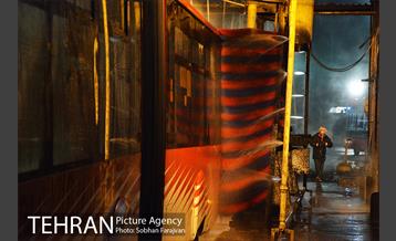 آغاز عملیات ضدعفونی کردن اتوبوس های تهران 24