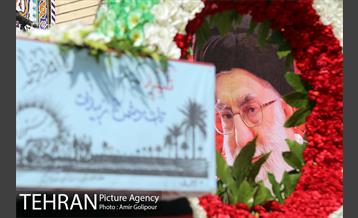 مراسم تشییع پیکر دو شهید گمنام در شهرک چیتگر 22