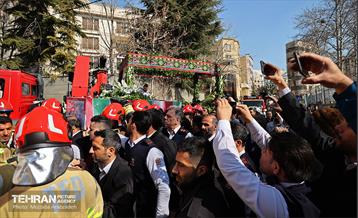 تشییع پیکر شهید آتش‌نشان «قریب رضا دارابی» -1 19