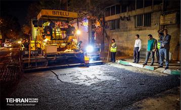 طرح خدمت؛ عملیات تراش و روکش آسفالت منطقه 17