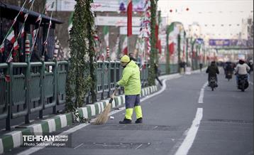 خدمات شهرداری تهران در پایان راهپیمایی ۲۲ بهمن 17