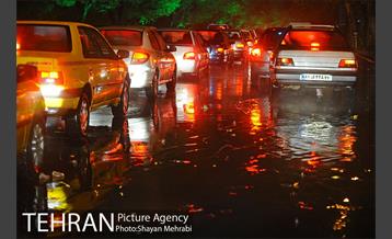 بارش شدید باران و تگرگ در تهران 34