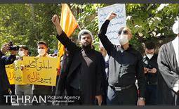 تجمع اعتراضی مردم تهران در محکومیت عادی‌سازی روابط حکام عرب با رژیم اشغالگر قدس 8