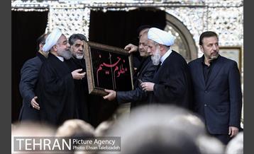 عزاداری عاشورای حسینی در حرم حضرت عبدالعظیم(ع) با حضور دکتر روحانی و دکتر نجفی 4