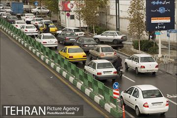 ترافیک تهران در یک روز بارانی 19