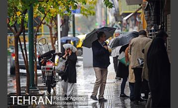 بارش باران پاییزی در تهران 6
