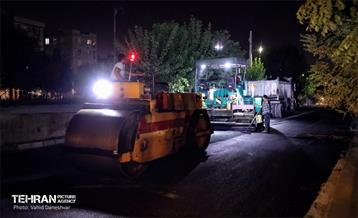 عملیات تراش و روکش مکانیزه آسفالت در سطح منطقه ۱۷