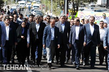 افتتاح پل غیر همسطح بزرگراه شهید چمران (پل شهید نوروزی) با حضور شهردار تهران 11