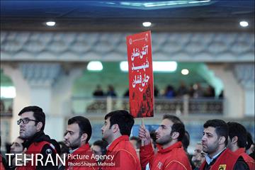 تشییع شهدای آتش نشان در شبستان مصلی 15