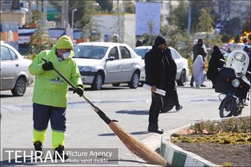 خدمات شهرداری تهران در پایان راهپیمایی ۲۲ بهمن 2
