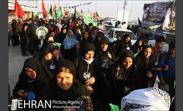 زائران اربعین حسینی در مرز شلمچه 1