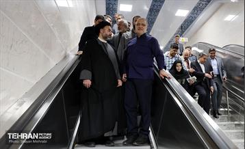 آیین تست گرم مسیر پایانی خط ۷ مترو تهران و بهره‌برداری از ورودی دوم ایستگاه آهنگ 56