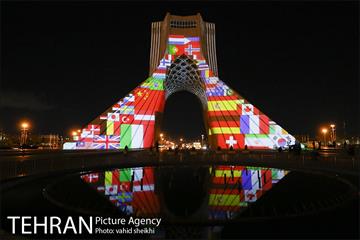 ویدئو مپینگ بر روی برج آزادی با موضوع کرونا  19