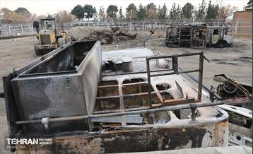 خسارات وارده به خودروهای آتش نشانی شهر تهران 7