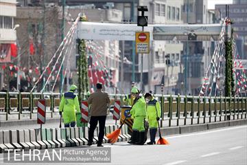 خدمات شهرداری تهران در پایان راهپیمایی ۲۲ بهمن 9