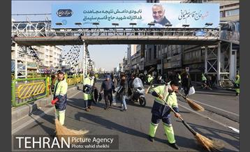 نظافت و پاکسازی مسیرهای مراسم تشییع پیکر سردار قاسم سلیمانی  18