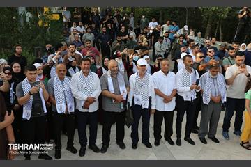 اهتزاز بزرگترین پرچم فلسطین جهان در تهران 33