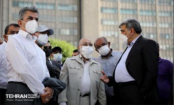 بازدید پیروز حناچی و مهدی چمران از پروژه خانه شهر(بلدیه قدیم) 22