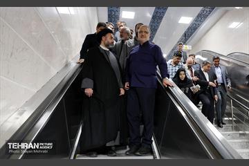 آیین تست گرم مسیر پایانی خط ۷ مترو تهران و بهره‌برداری از ورودی دوم ایستگاه آهنگ 56