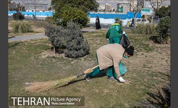 خدمات شهرداری تهران در پایان راهپیمایی ۲۲ بهمن-2 5