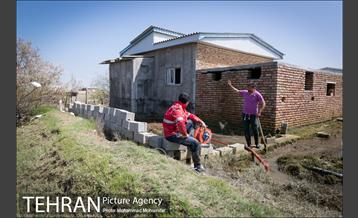 عملیات تخلیه آب از منازل مسکونی گمیشان 14