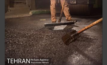 عملیات آسفالت ریزی در ناحیه یک منظقه هفت‎ 5