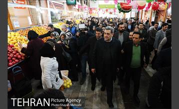 بازدید شهردار تهران از بازار میوه و تره بار جلال آل احمد 19