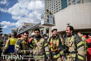 مانور عملیات آتش نشانی در شمال تهران 29
