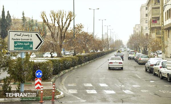 بارش برف زمستانی در منطقه 14