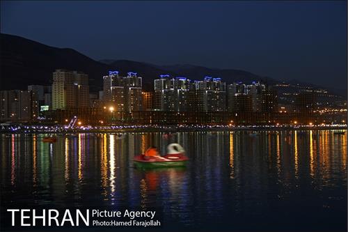 نمای غروب و شب دریاچه خلیج فارس 14