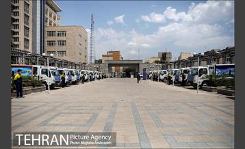 رونمایی از ناوگان حمل پسماندهای بیمارستانی 7