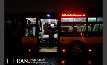 عملیات ضد عفونی کردن اتوبوس های تهران 20