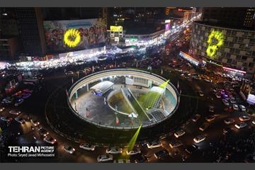 نورافشانی میدان ولیعصر(عج) به مناسبت نیمه شعبان 1