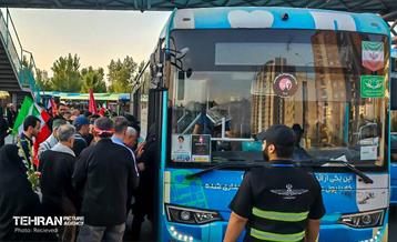 خدمات‌رسانی ناوگان اتوبوسرانی در مراسم تشییع آقای شهید ایران 11