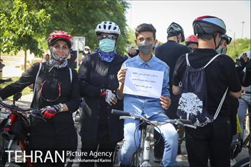 روز جهانی دوچرخه سواری با حضور توان یابان در بزرگترین بوستان ترافیک تهران 5